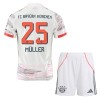 FC Bayern München Thomas Muller 25 Fodboldtrøjer Børn Udebane 2025-26 Kort ærmer